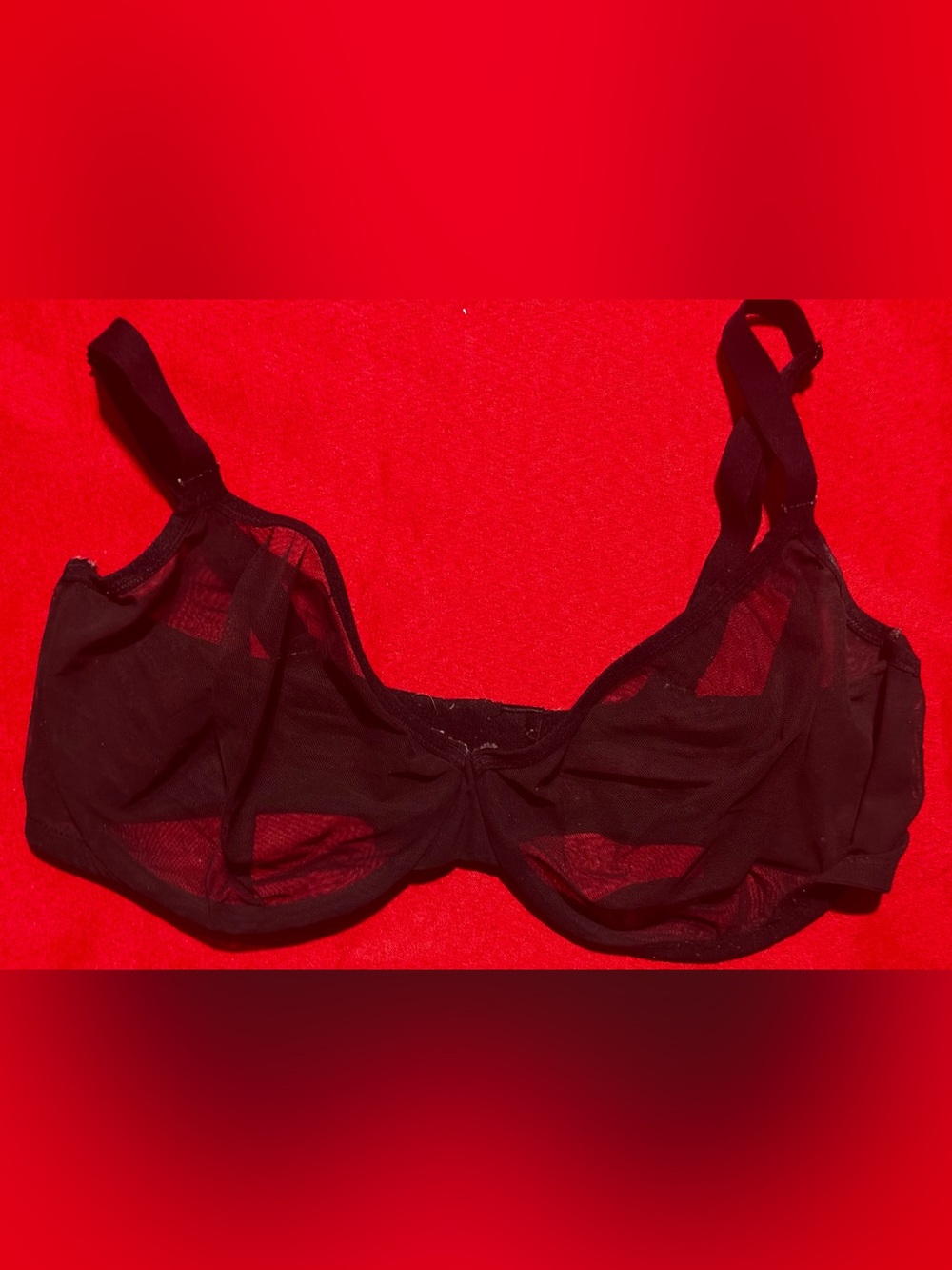 Victoria's Secret Black Sheer Mesh Underwire Bra